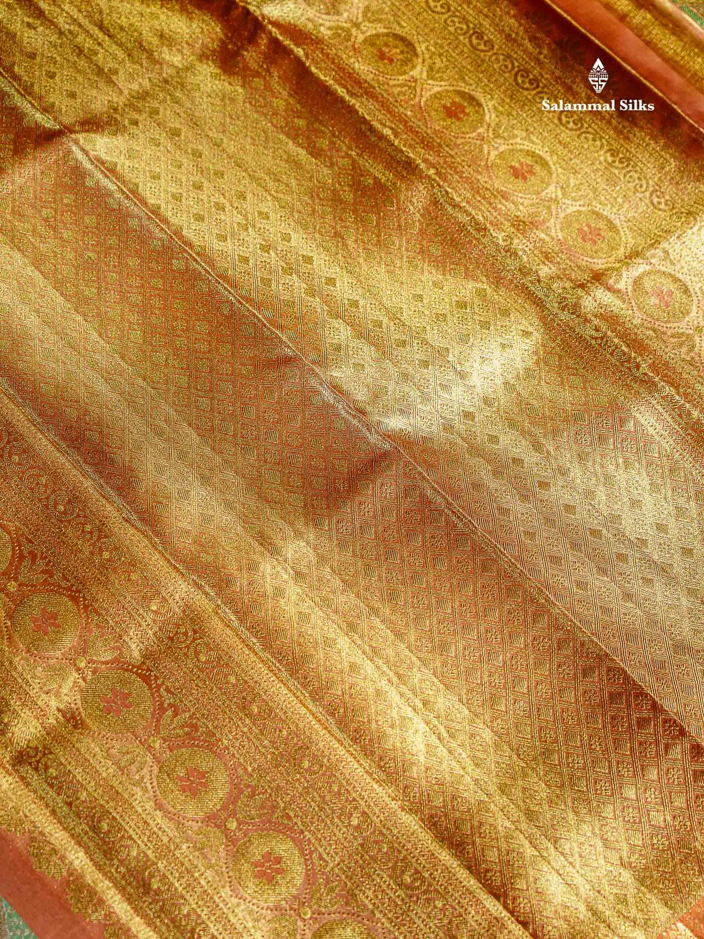 Beautiful Parrot Green Tissue Bridal Pure Kanjivaram Silk Saree With Contrast Peach Traditional Evening Morning Border