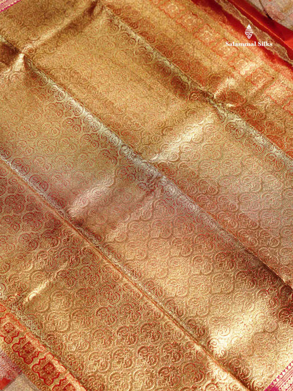 Beautiful Gold Checks Tissue Bridal Pure Mix Silk Saree With Contrast Pink Traditional Evening Morning Border