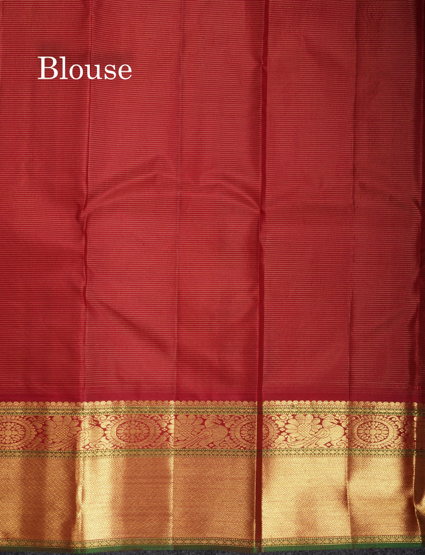Maroon Vairaoosi Lines Pure Kanjivaram Silk Saree With Self Border
