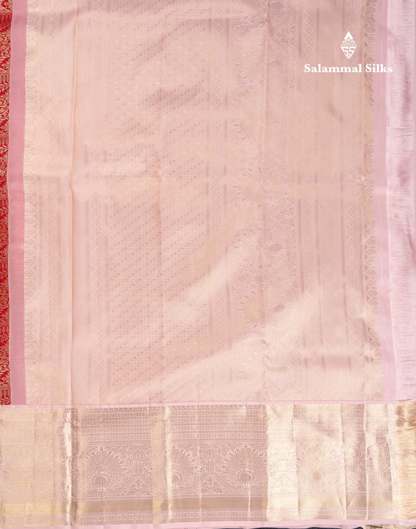 Beautiful Redish Maroon Bridal Pure Kanjivaram Silk Saree With Contrast Baby Pink Traditional Evening Morning Border