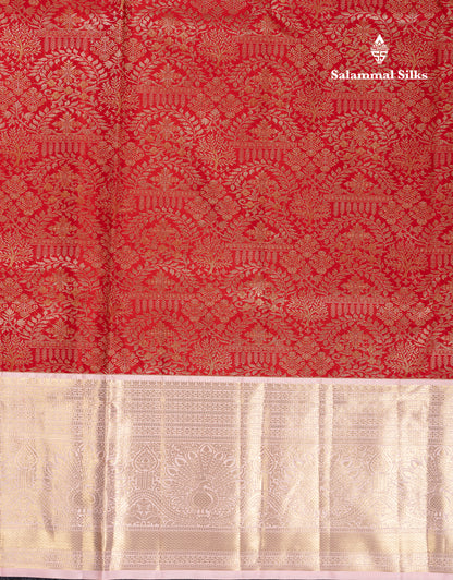 Beautiful Redish Maroon Bridal Pure Kanjivaram Silk Saree With Contrast Baby Pink Traditional Evening Morning Border