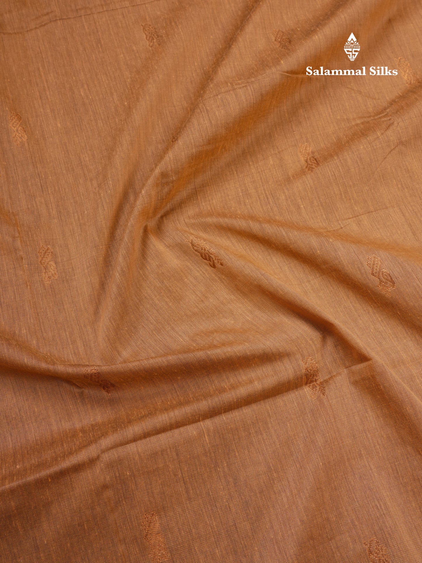 Light Brown Kalyani Cotton Saree With Contrast Dark Maroon Border