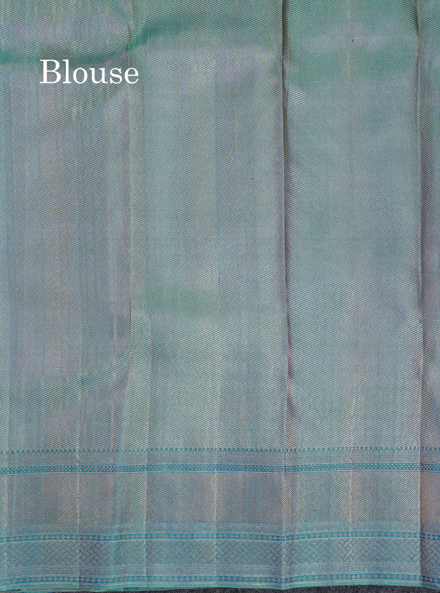 Beautiful Violet Checks Pure Kanjivaram 2G Zari Silk Saree With Contrast Sapphire Green Border