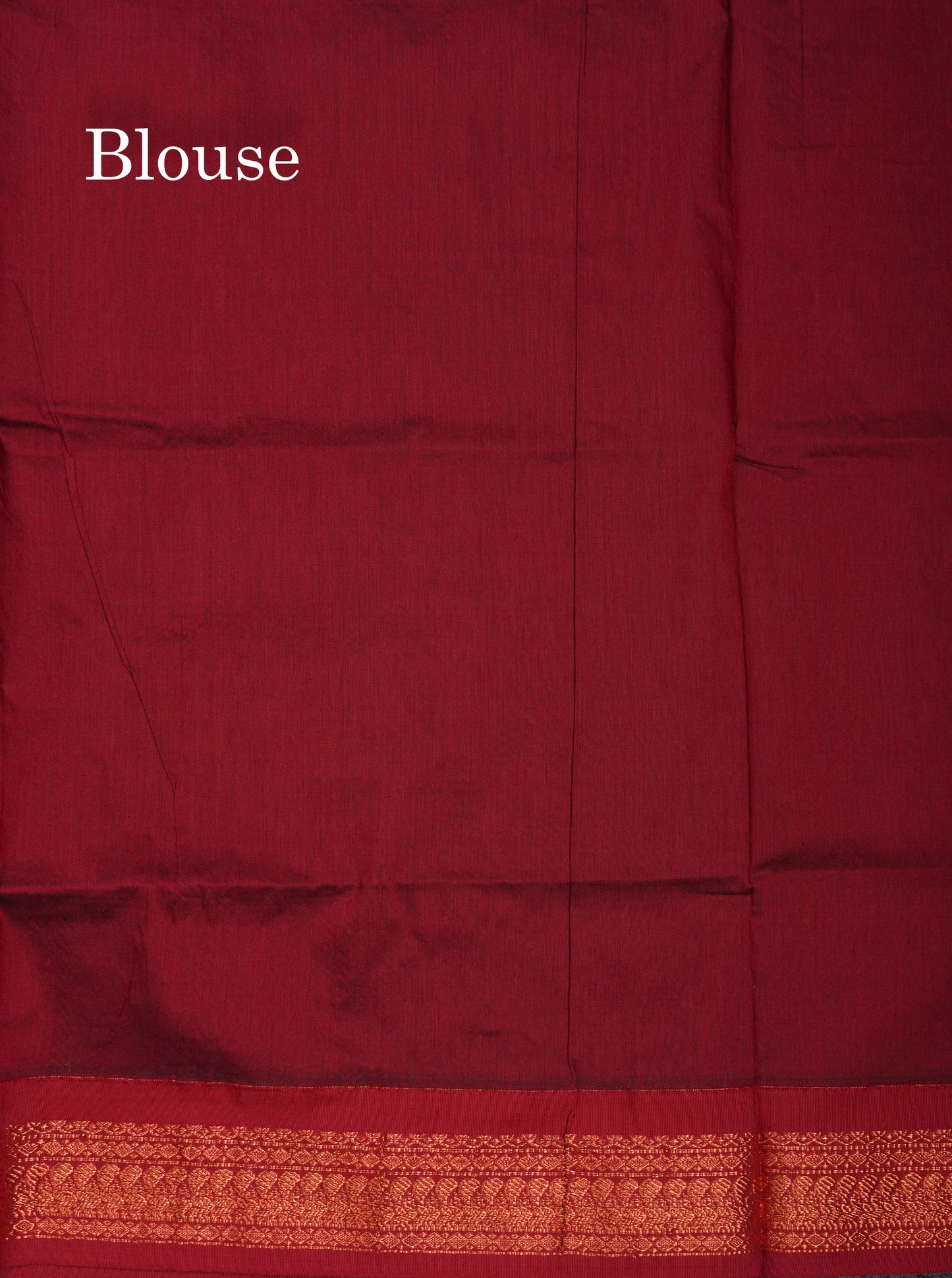 Light Brown Kalyani Cotton Saree With Contrast Dark Maroon Border