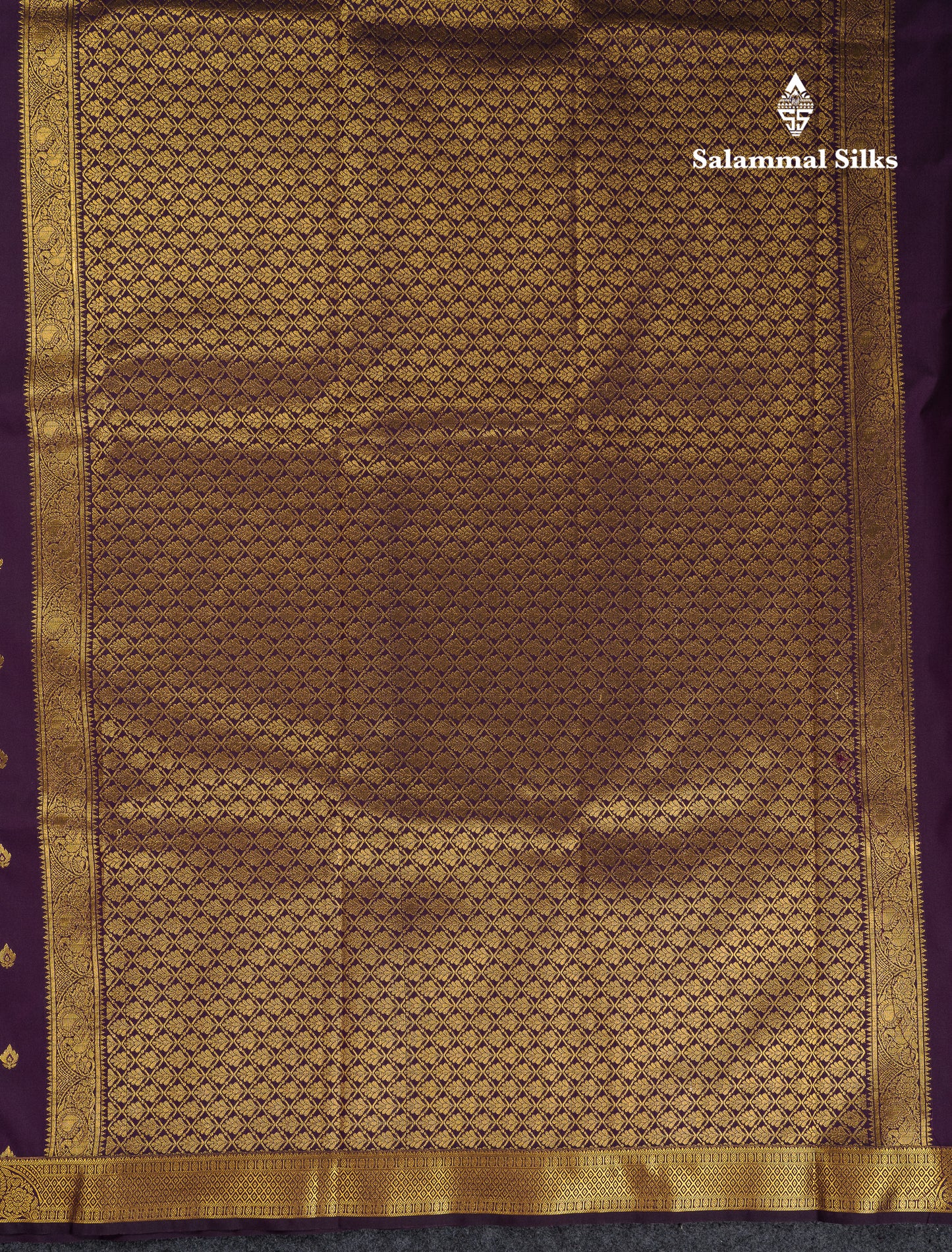Beautiful Dark Violet Semi Silk Saree With Traditional Small Border