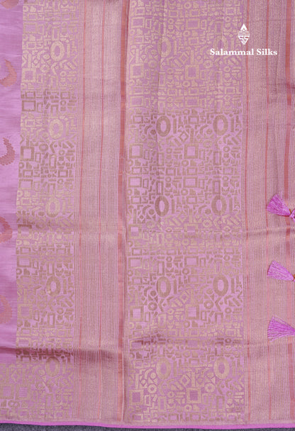 Beautiful Blue Semi Raw Silk Saree With Fancy Border