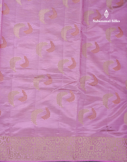 Beautiful Blue Semi Raw Silk Saree With Fancy Border