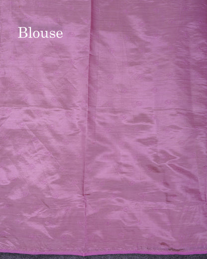 Beautiful Blue Semi Raw Silk Saree With Fancy Border