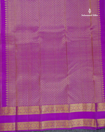 Pure Kanjivaram Silk Saree - Rust Orange Colour Body With Butta  & Vadamalli Gap Border
