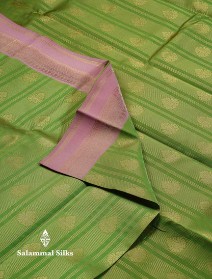 Beautiful Maroon Stripes And Buttas Semi Silk Saree With Tussar Colour Traditional Double Border