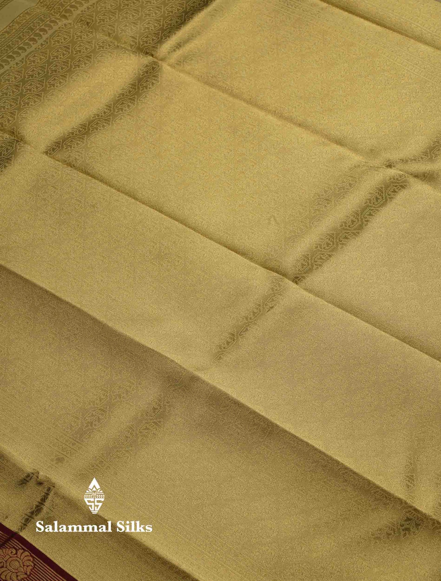 Beautiful Maroon Stripes And Buttas Semi Silk Saree With Tussar Colour Traditional Double Border