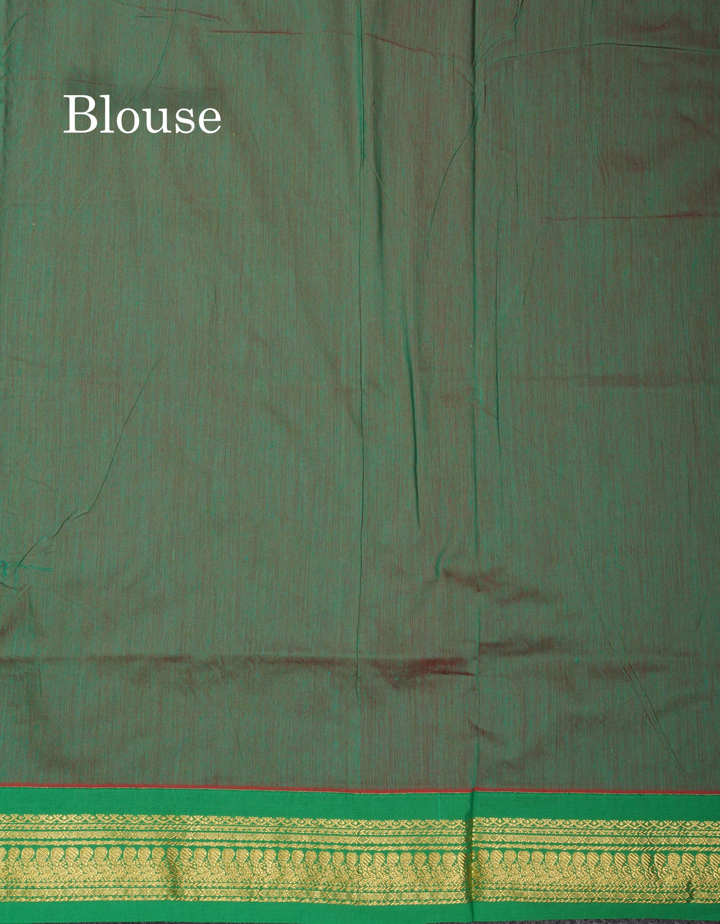 Maroon Kalyani Cotton Saree With Contrast Green Border