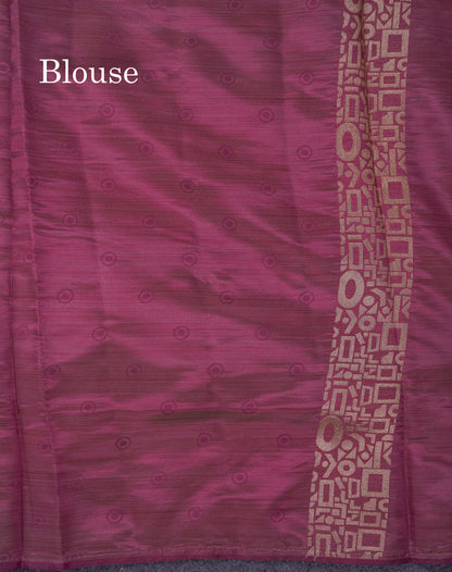Beautiful Blue Semi Raw Silk Saree With Fancy Border