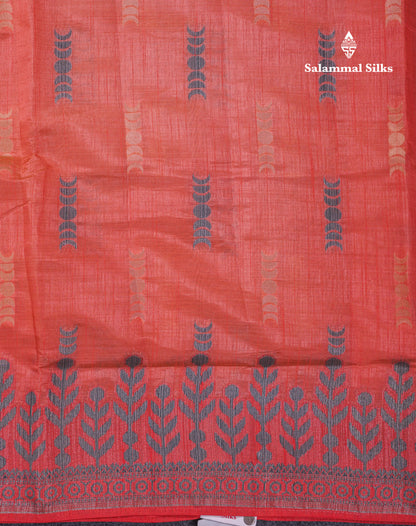 Beautiful Light Pink Semi Raw Silk Saree With Fancy Border