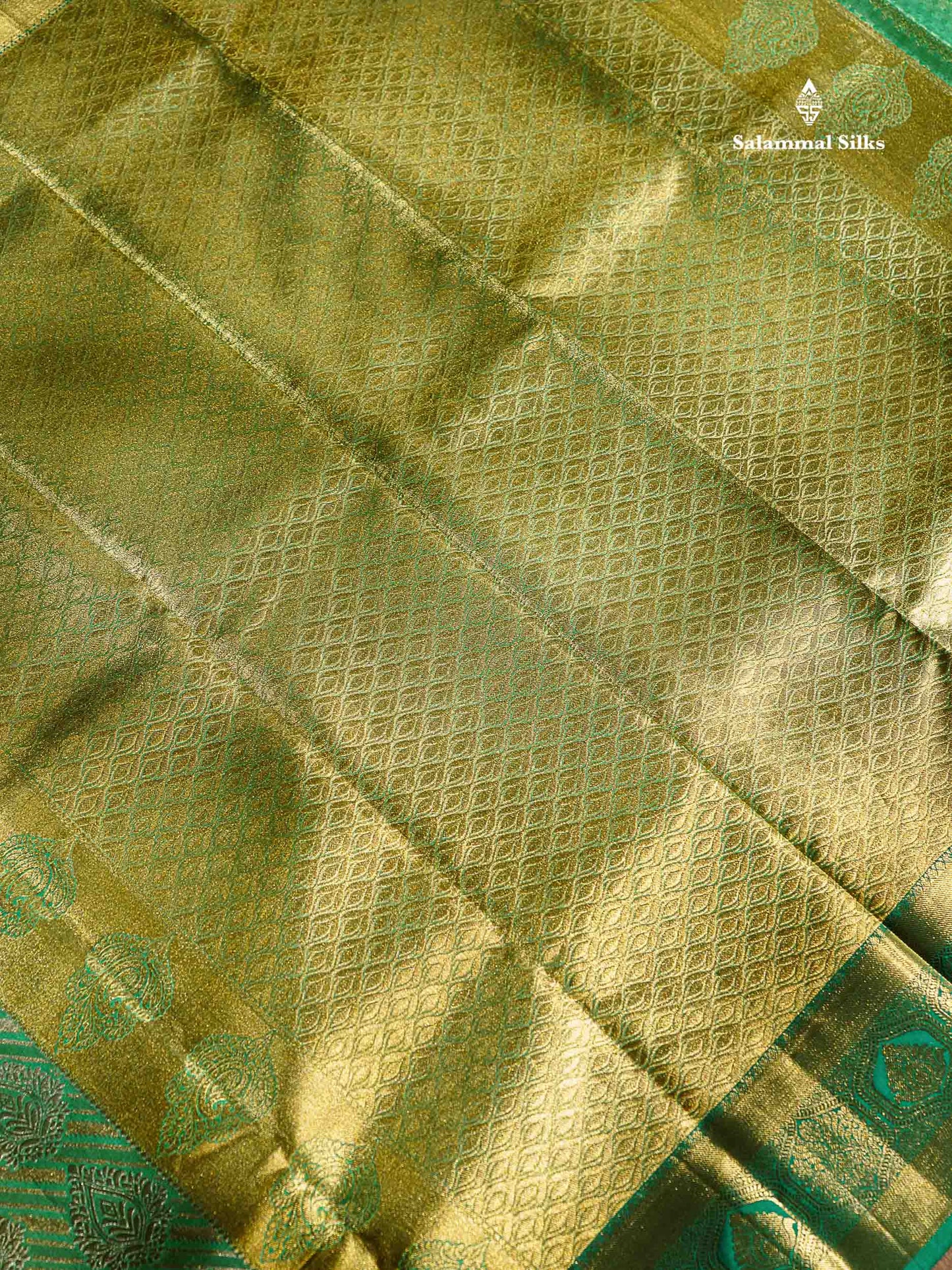 Neon Green Grand Puremix Silk Saree With Green Blouse