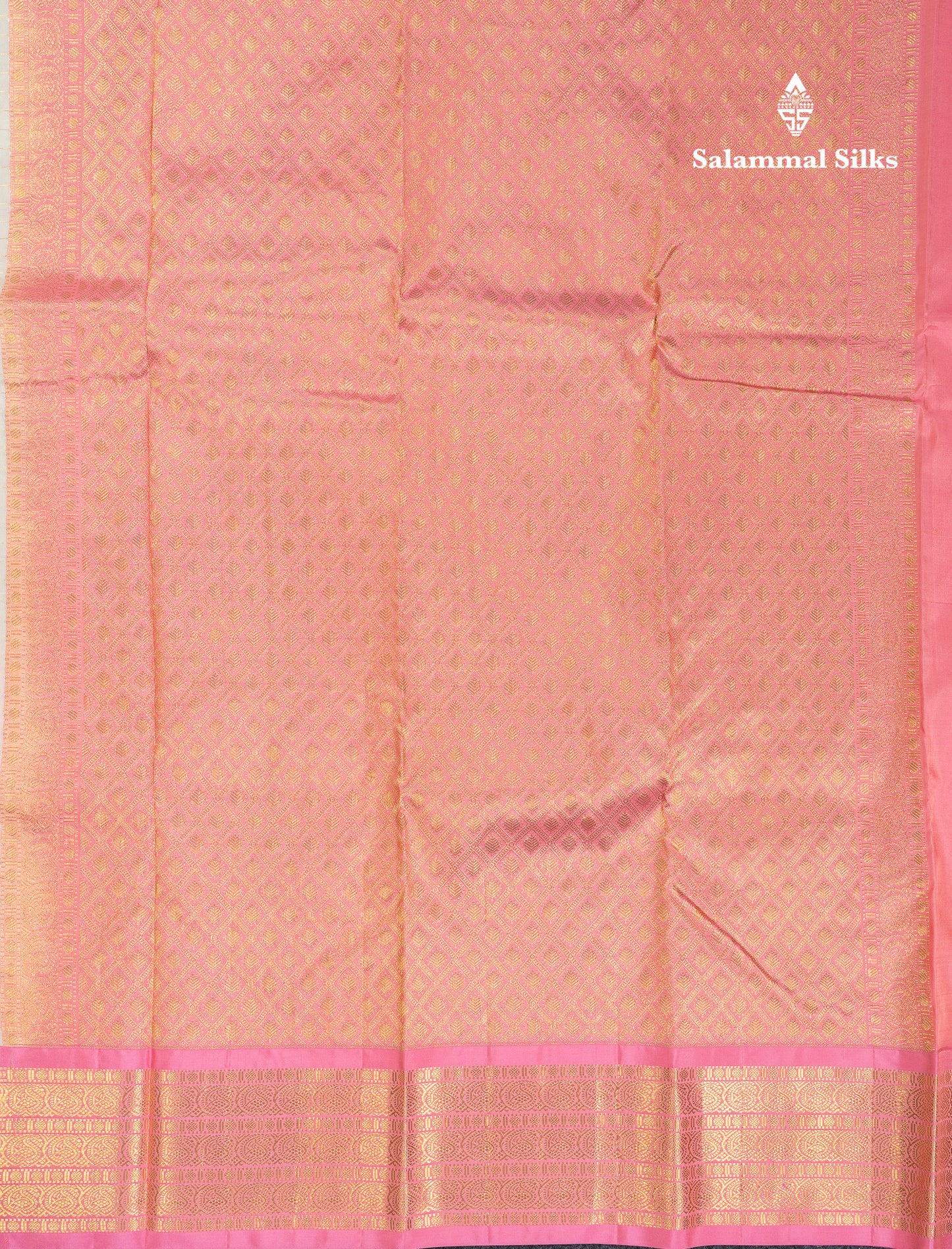 Beautiful White Pure Kanjivaram Silk Saree With Contrast Baby Pink Traditional Border