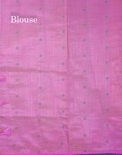 Beautiful Reddish Maroon Semi Raw Silk Saree With Fancy Border
