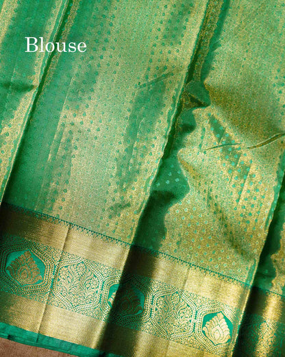 Neon Green Grand Puremix Silk Saree With Green Blouse