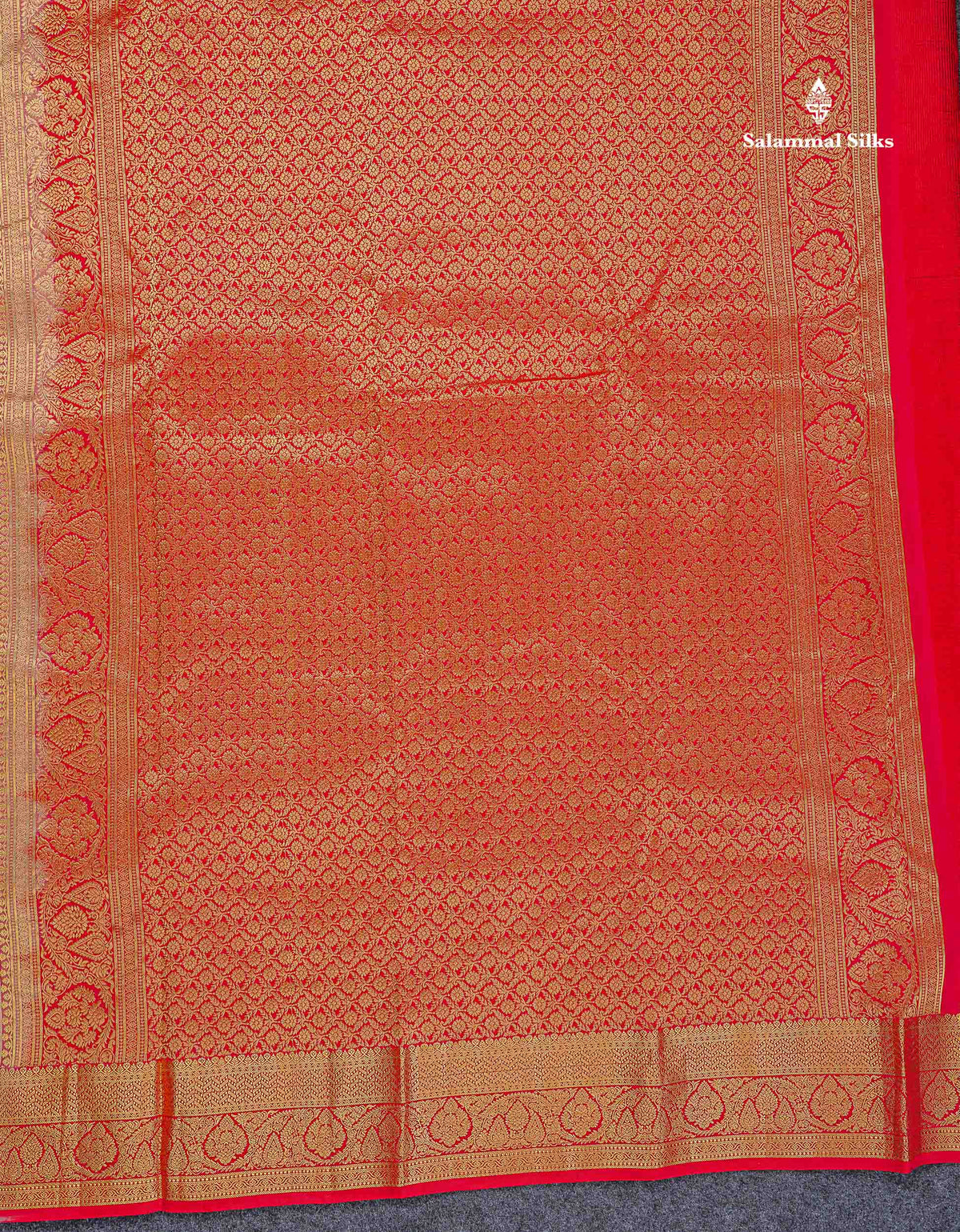 Pure Kanjivaram Silk Saree - Half White Colour Body With Zari Butta & Contrast Pink Blouse