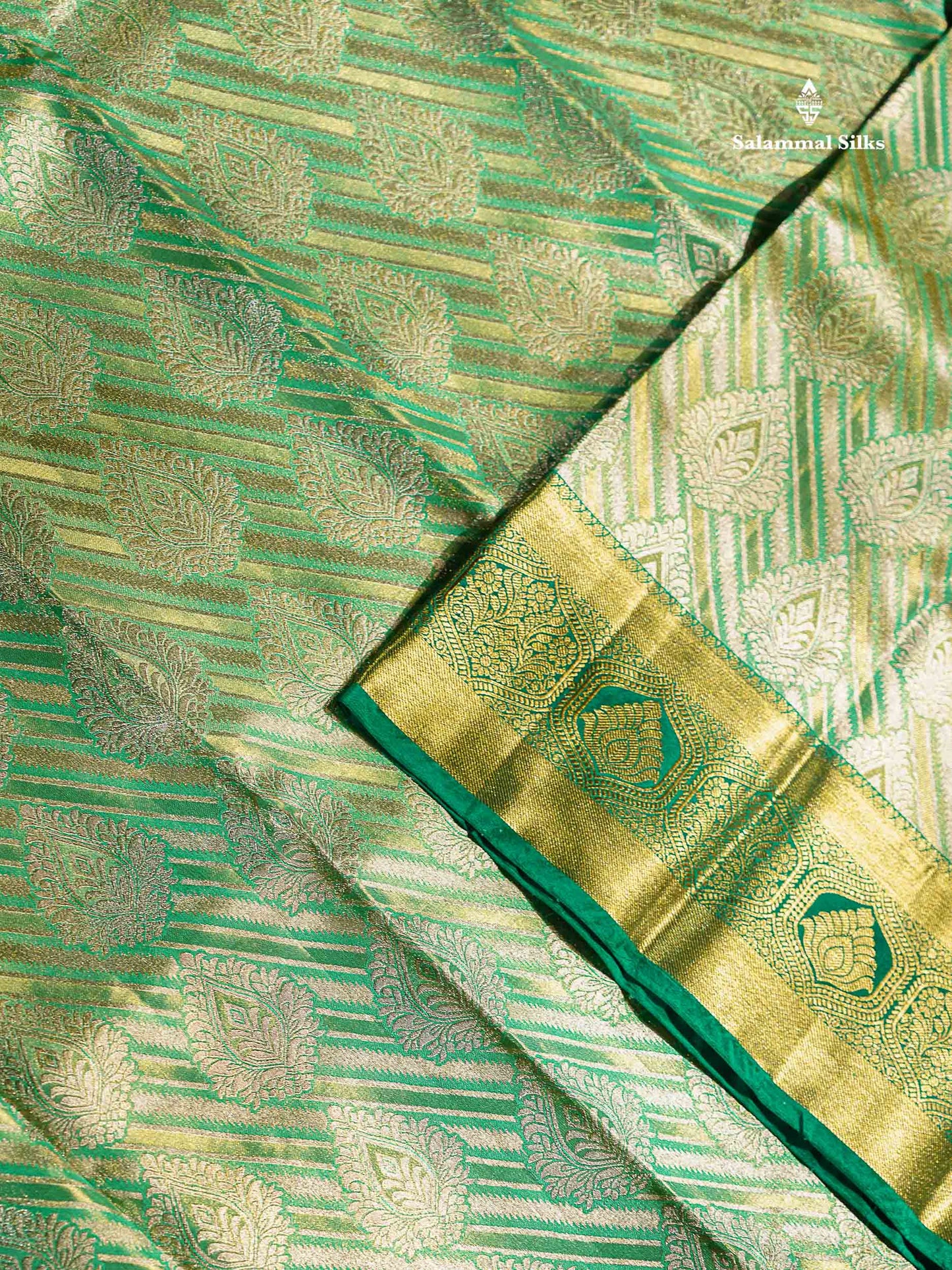 Neon Green Grand Puremix Silk Saree With Green Blouse
