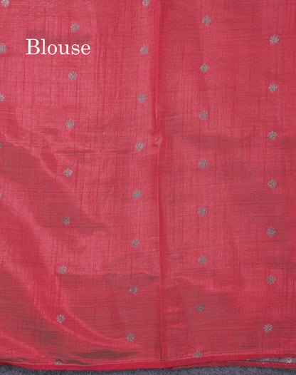 Beautiful Light Pink Semi Raw Silk Saree With Fancy Border