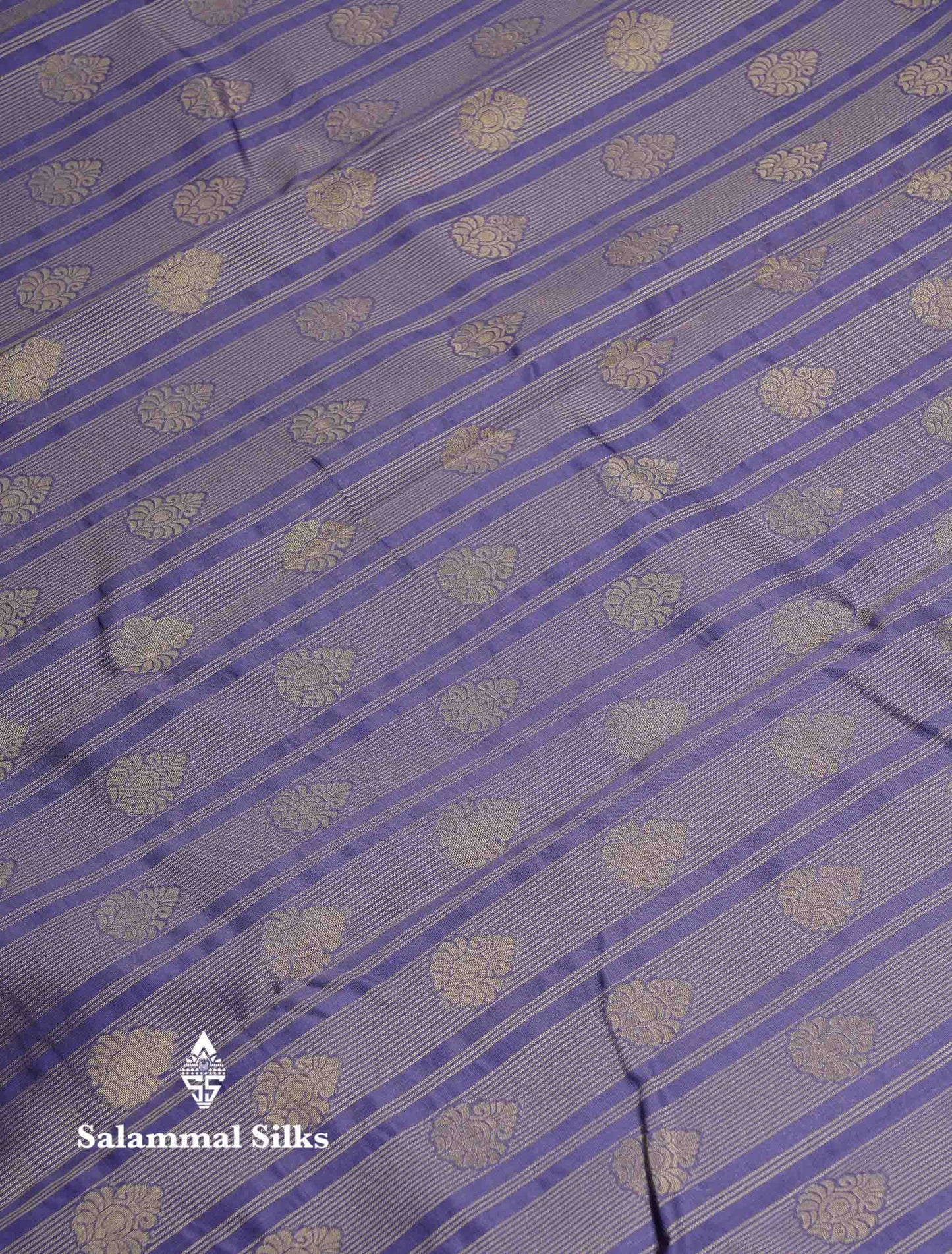 Beautiful Maroon Stripes And Buttas Semi Silk Saree With Tussar Colour Traditional Double Border