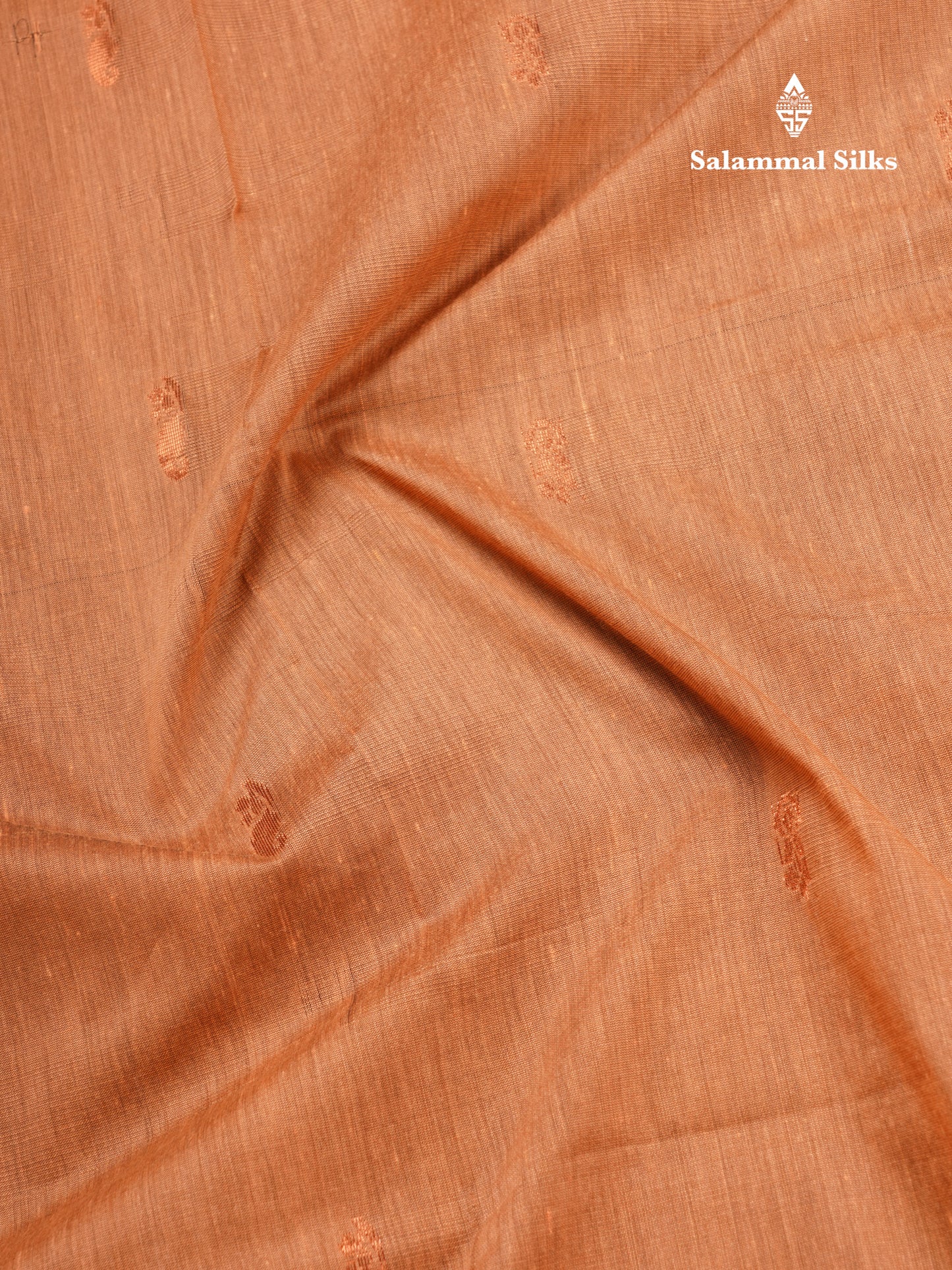 Light Brown Kalyani Cotton Saree With Contrast Black Border