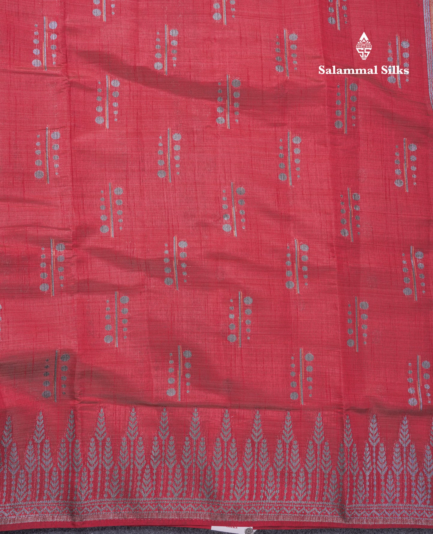 Beautiful Reddish Maroon Semi Raw Silk Saree With Fancy Border