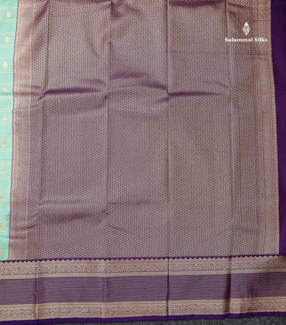 Light Rexona Zari Checks With Mango Butta Semi Silk Saree With Contrast Dark Maroon Traditional Border
