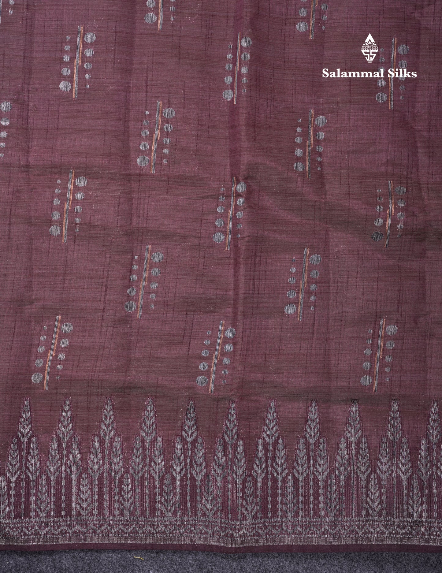 Beautiful Reddish Maroon Semi Raw Silk Saree With Fancy Border