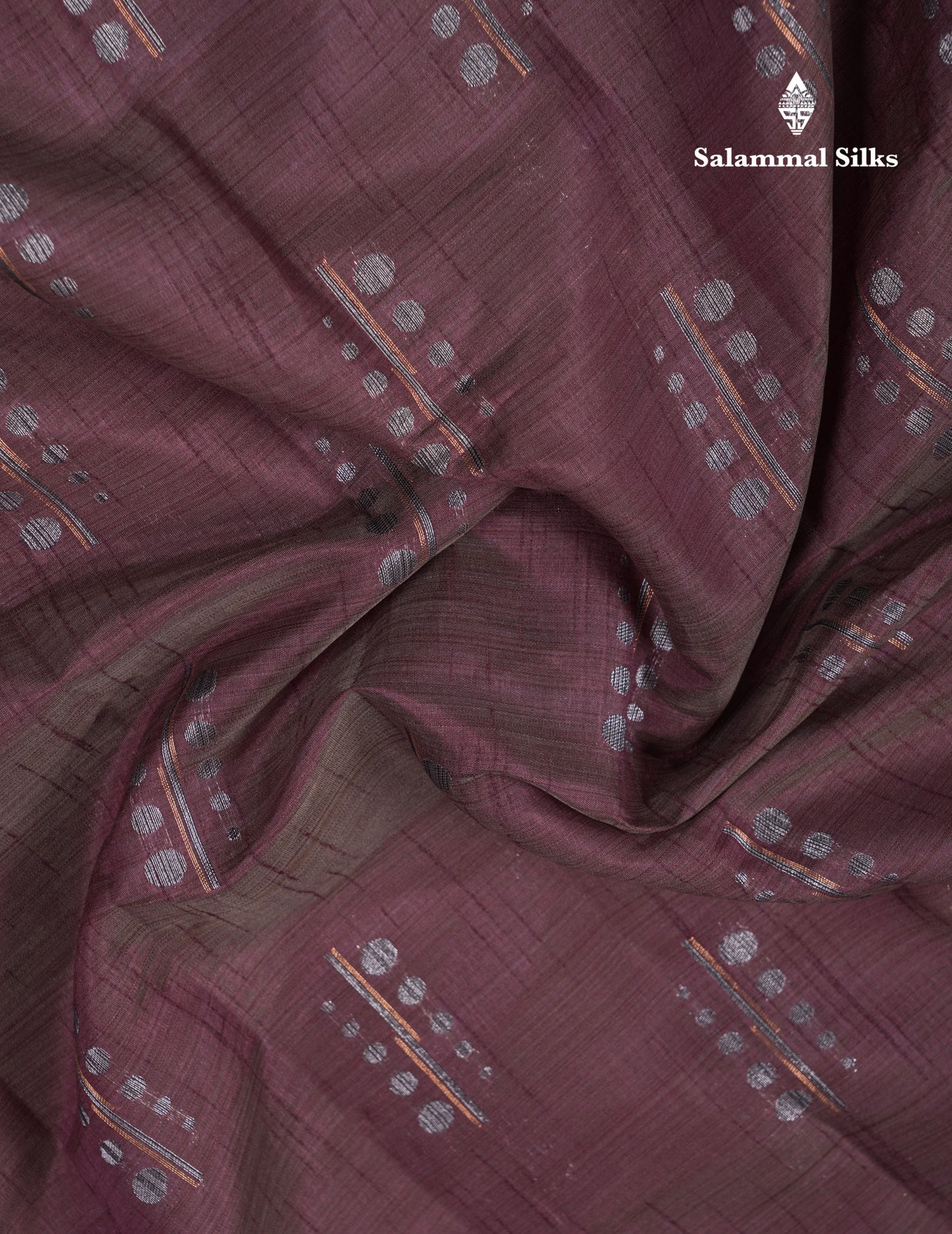 Beautiful Reddish Maroon Semi Raw Silk Saree With Fancy Border