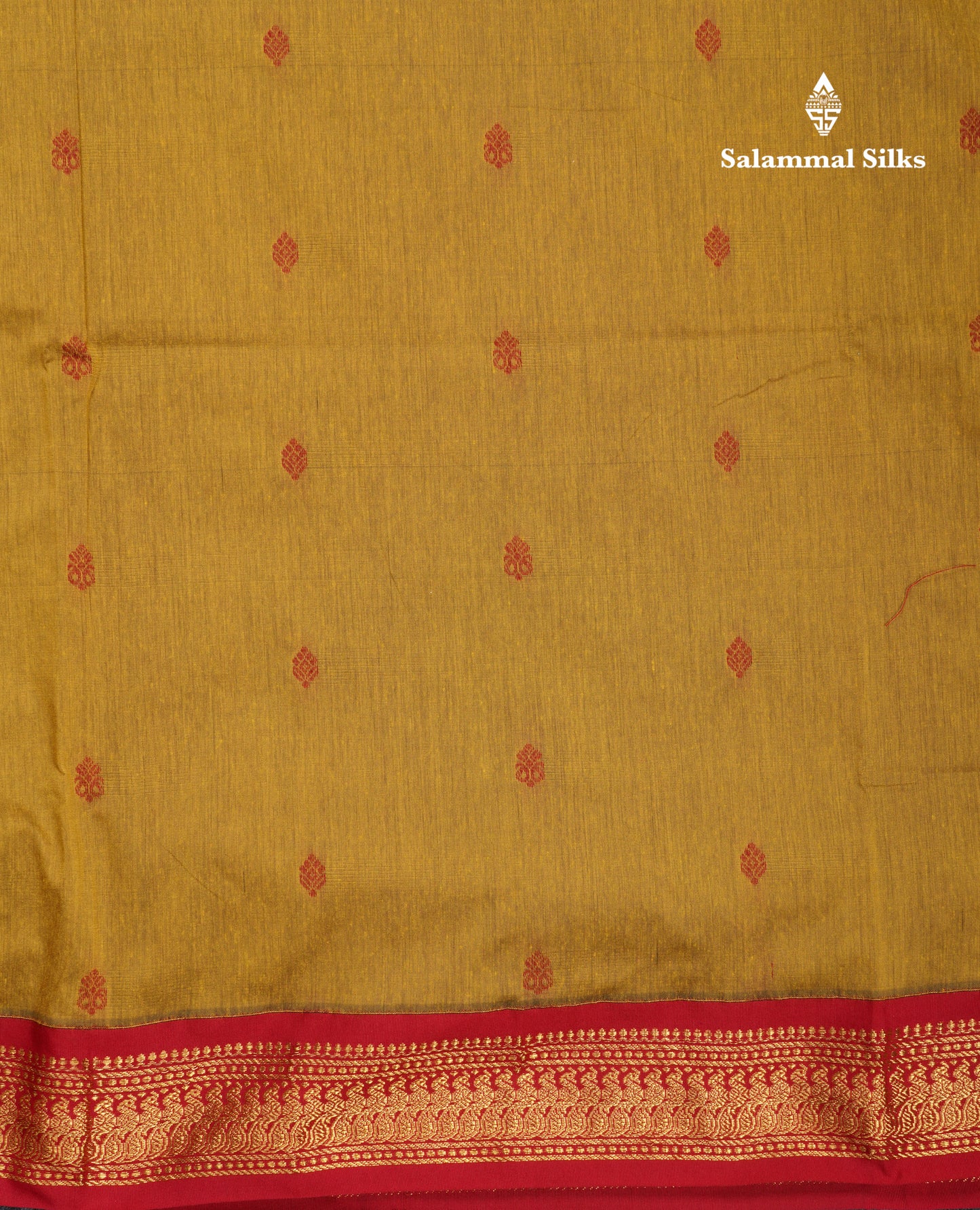 Olive Green Kalyani Cotton Saree With Maroon Border