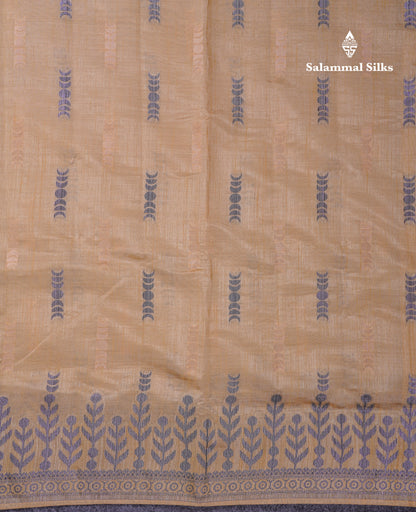 Beautiful Light Pink Semi Raw Silk Saree With Fancy Border