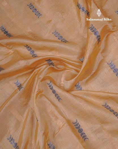 Beautiful Light Pink Semi Raw Silk Saree With Fancy Border