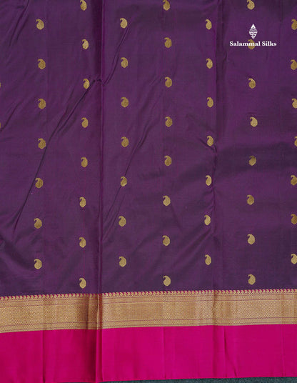 Pure Kanjivaram Silk Saree - Mustard Yellow Colour Body With Mango Butta & Ganga Jamuna Border