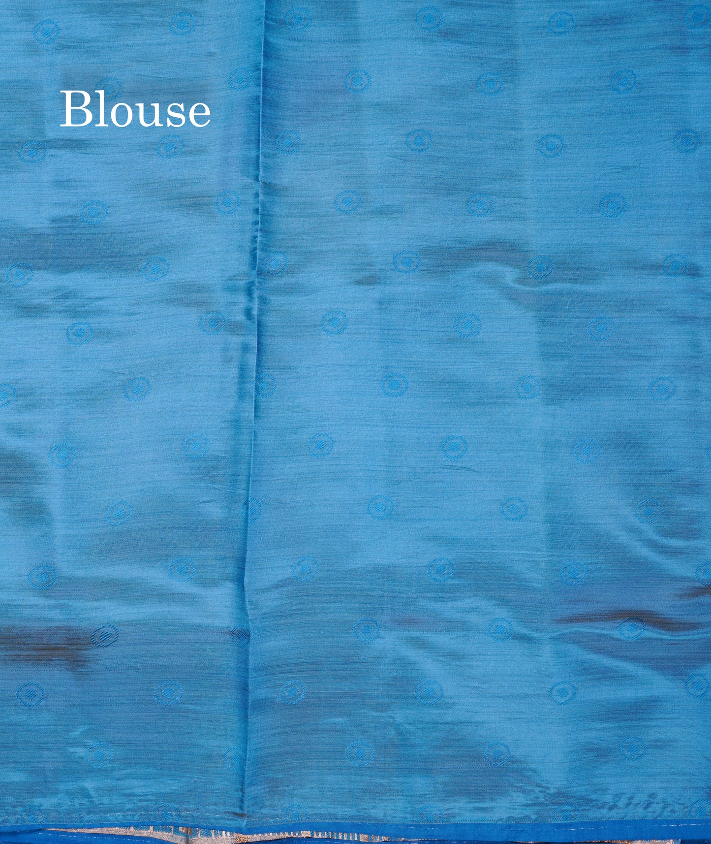 Beautiful Blue Semi Raw Silk Saree With Fancy Border