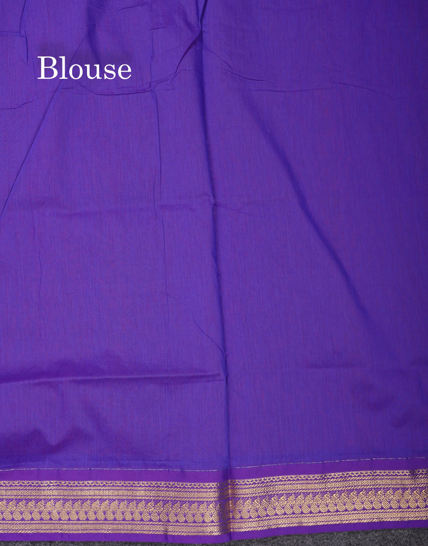 Red Kalyani Cotton Saree With Contrast Violet Border