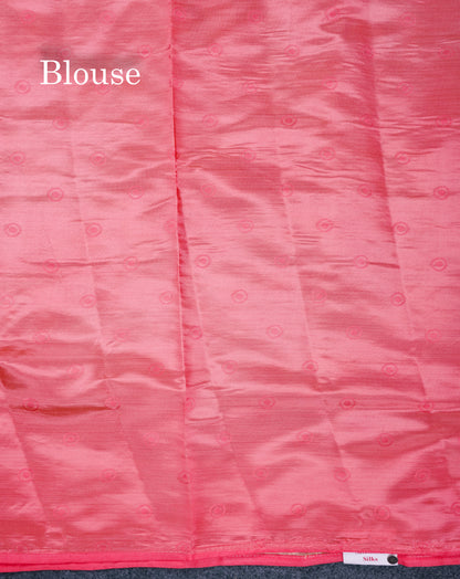 Beautiful Blue Semi Raw Silk Saree With Fancy Border