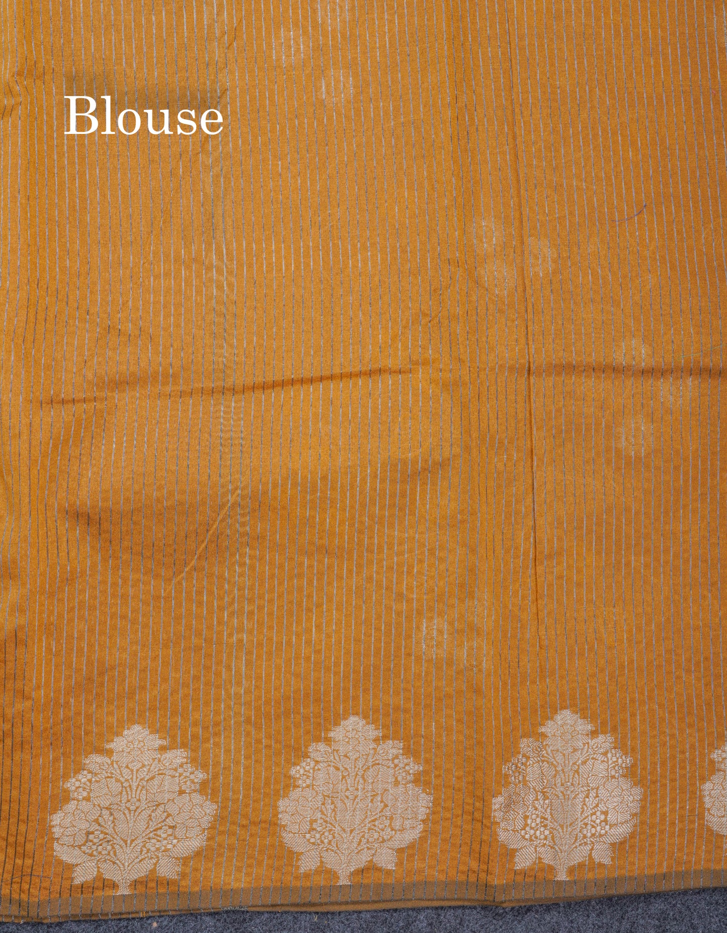 Navy Blue Embroidery Work Cotton Mix Saree With Floral Fancy Border