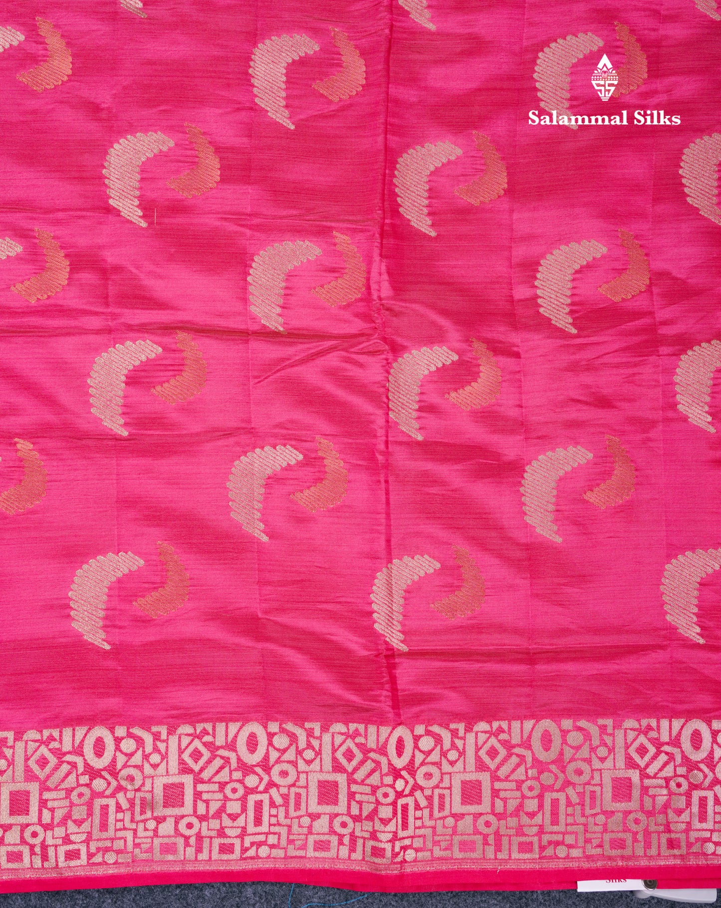 Beautiful Blue Semi Raw Silk Saree With Fancy Border