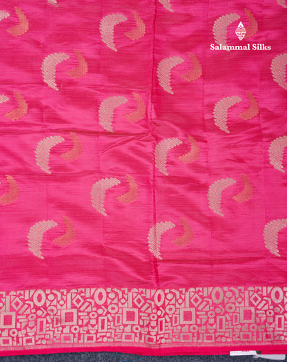 Beautiful Blue Semi Raw Silk Saree With Fancy Border