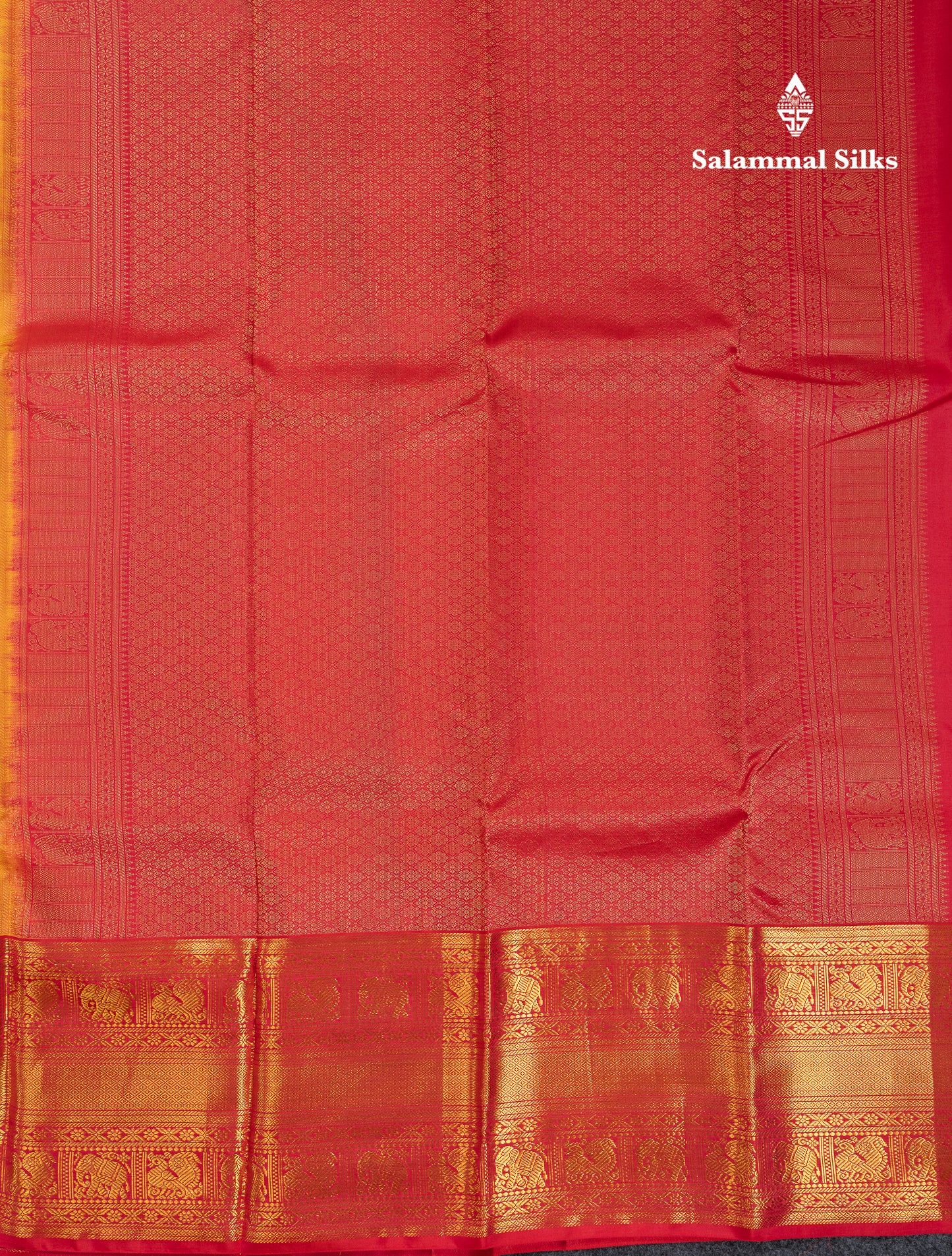 Beautiful Yellow Pure Kanjivaram Silk Saree With Contrast Maroon Traditional Evening Morning Border