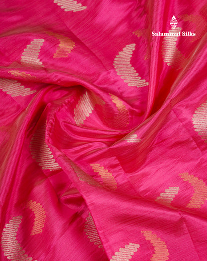 Beautiful Blue Semi Raw Silk Saree With Fancy Border