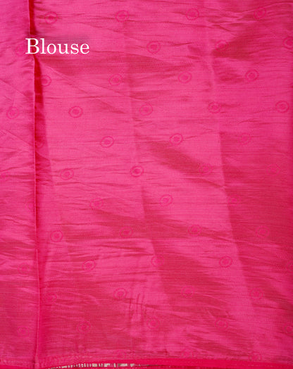 Beautiful Blue Semi Raw Silk Saree With Fancy Border