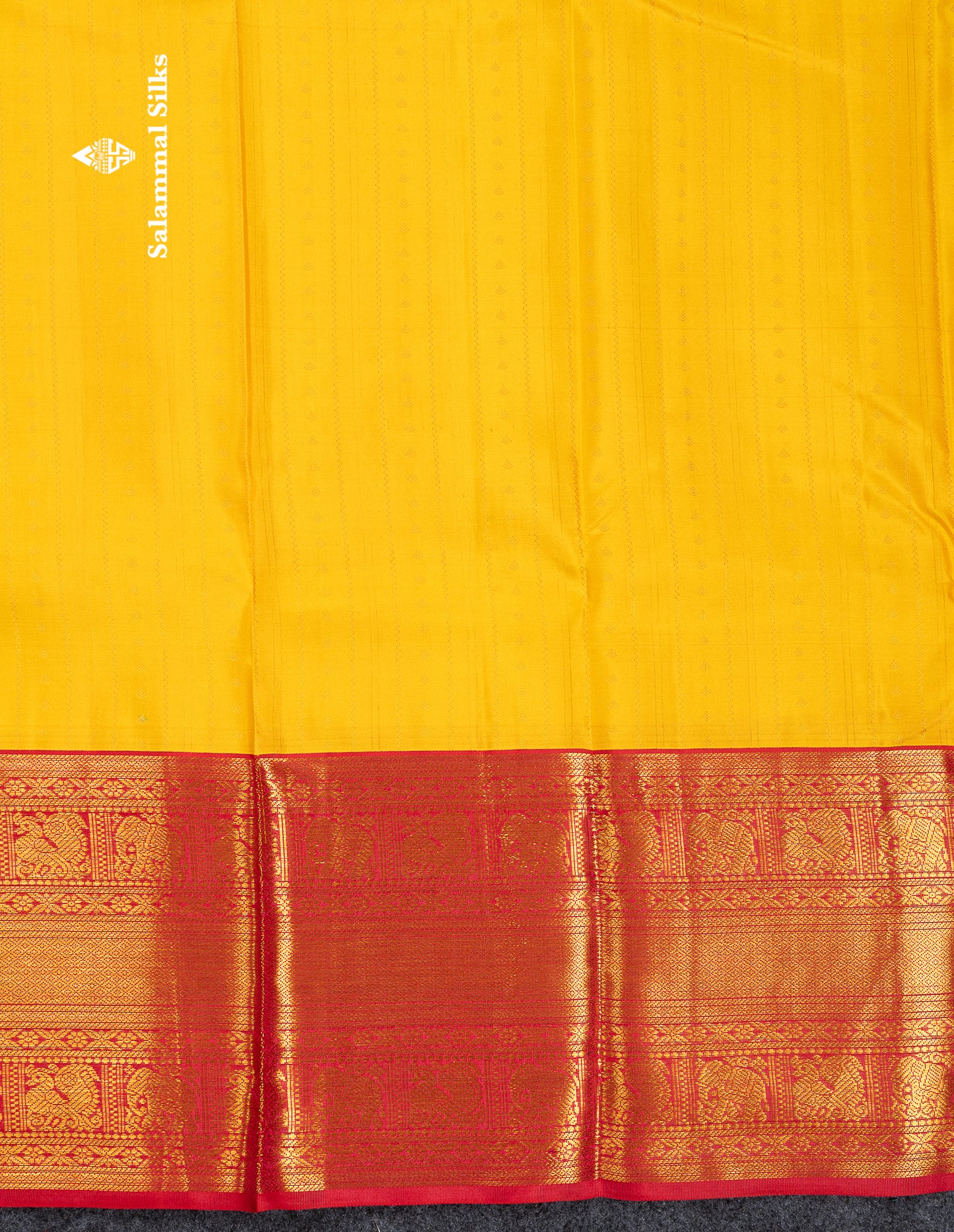 Beautiful Yellow Pure Kanjivaram Silk Saree With Contrast Maroon Traditional Evening Morning Border