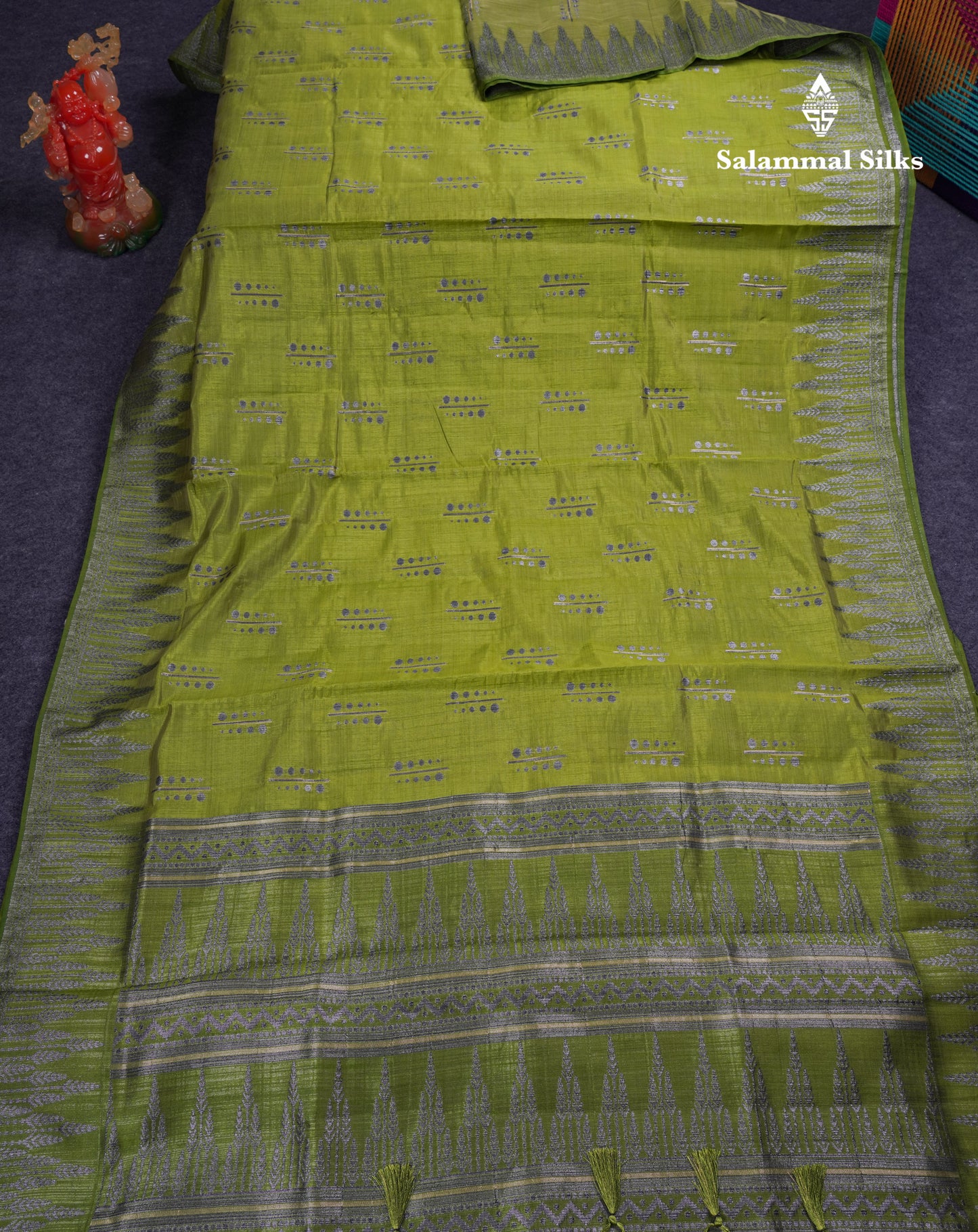 Beautiful Reddish Maroon Semi Raw Silk Saree With Fancy Border