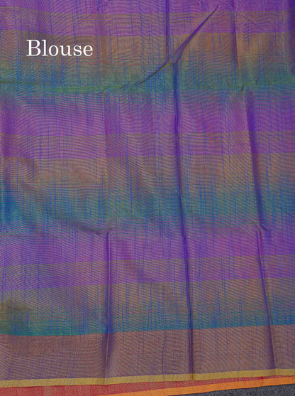 Cotton Mix Saree - Pinkish Orange Colour Body With Fancy Border