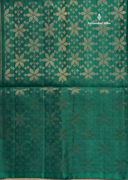 Beautiful Dark Maroon Pure Kanjivaram Soft Silk Saree With Contrast Peacock Green Border