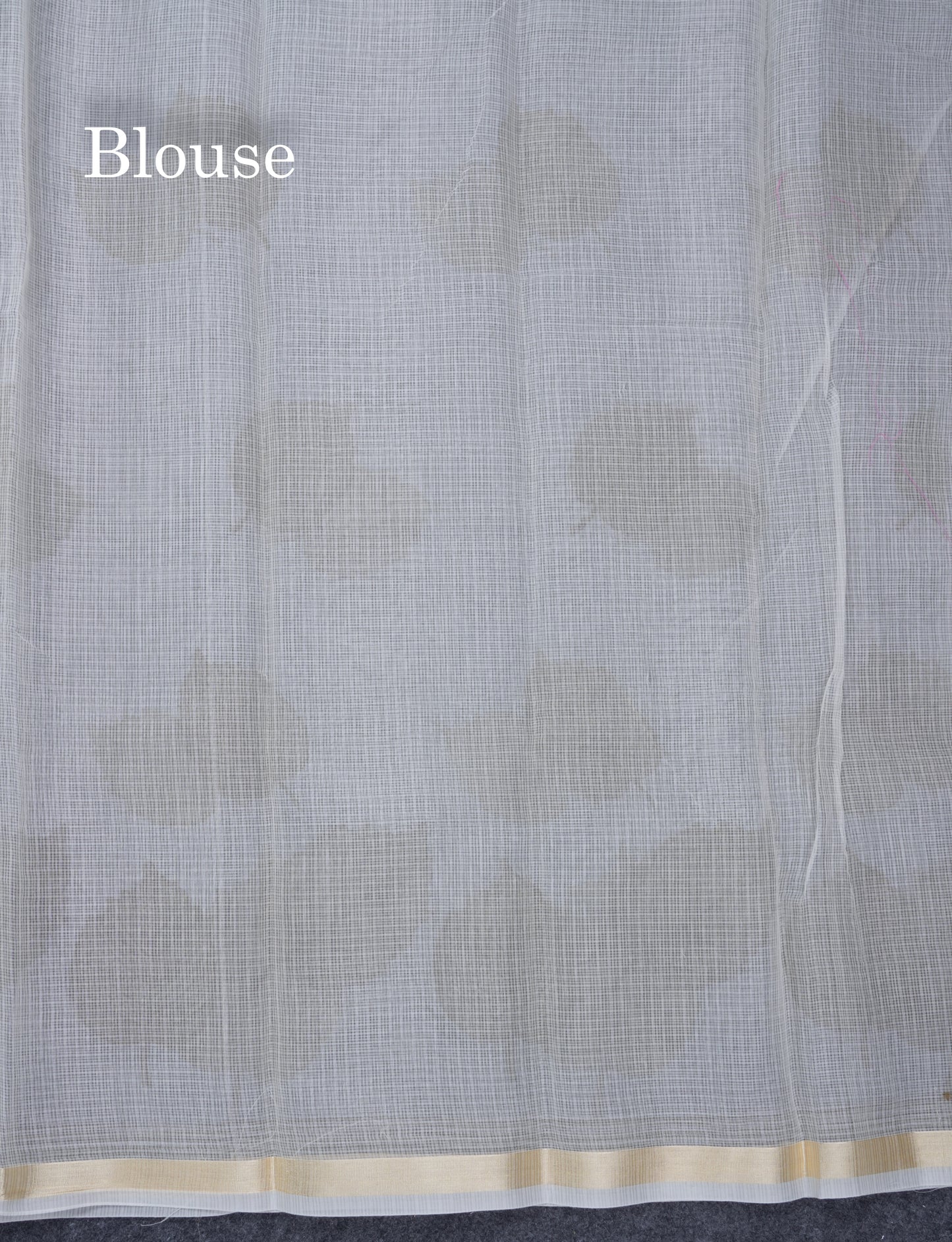 Sandal Printed Kota Cotton Saree With Small Ribbon Border