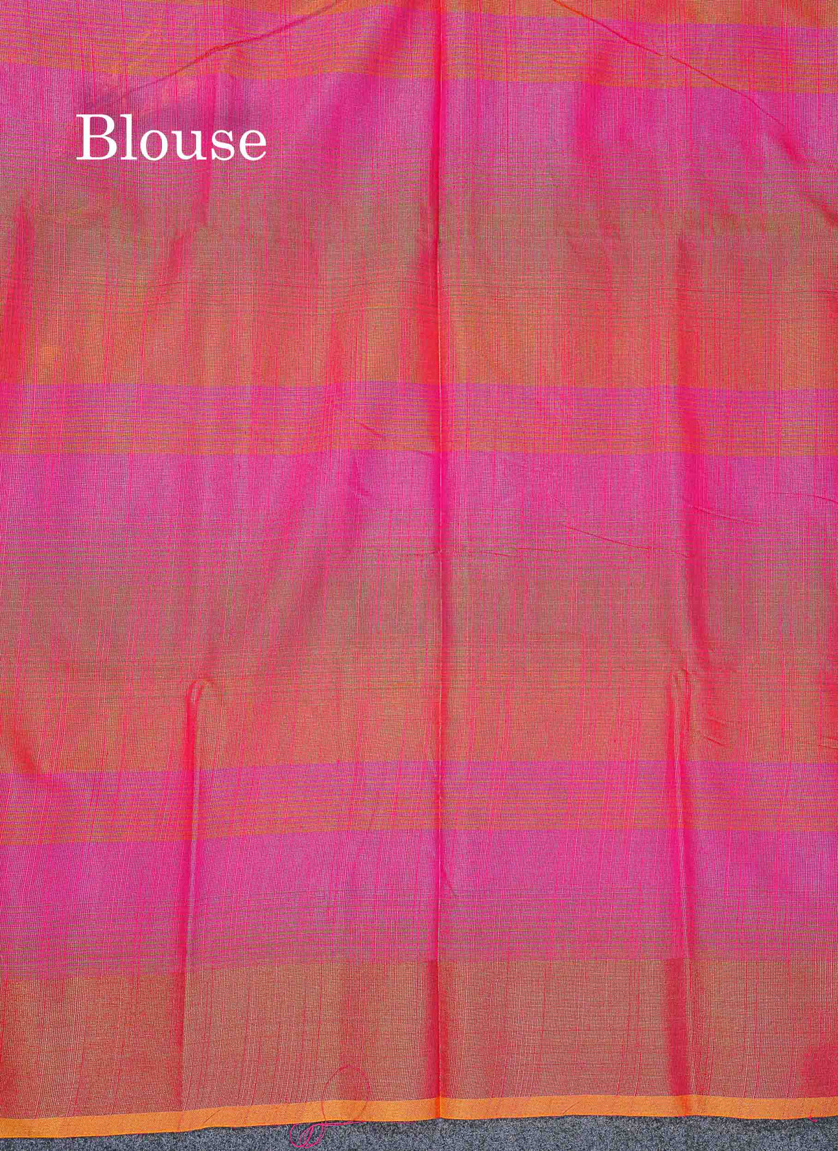 Cotton Mix Saree - Pinkish Orange Colour Body With Fancy Border
